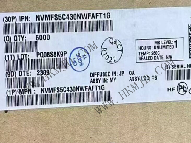 供應 ON NVMFS5C430NWFAFT1G 40V 35A 單溝道MOSFET功率晶體管